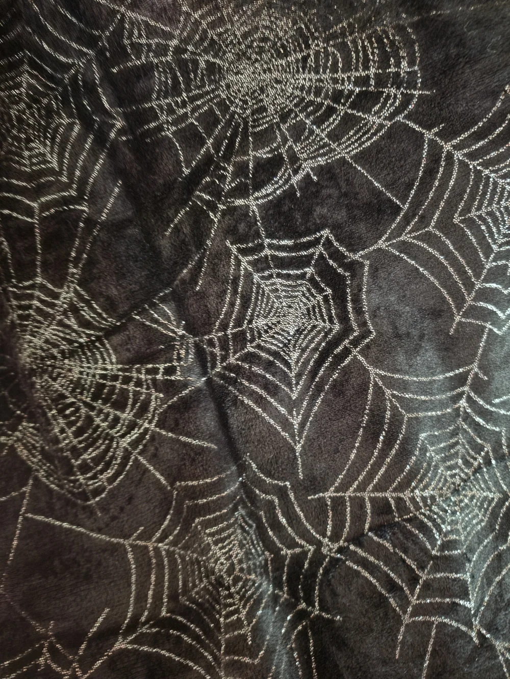 Black Spiderweb Throw Blanket